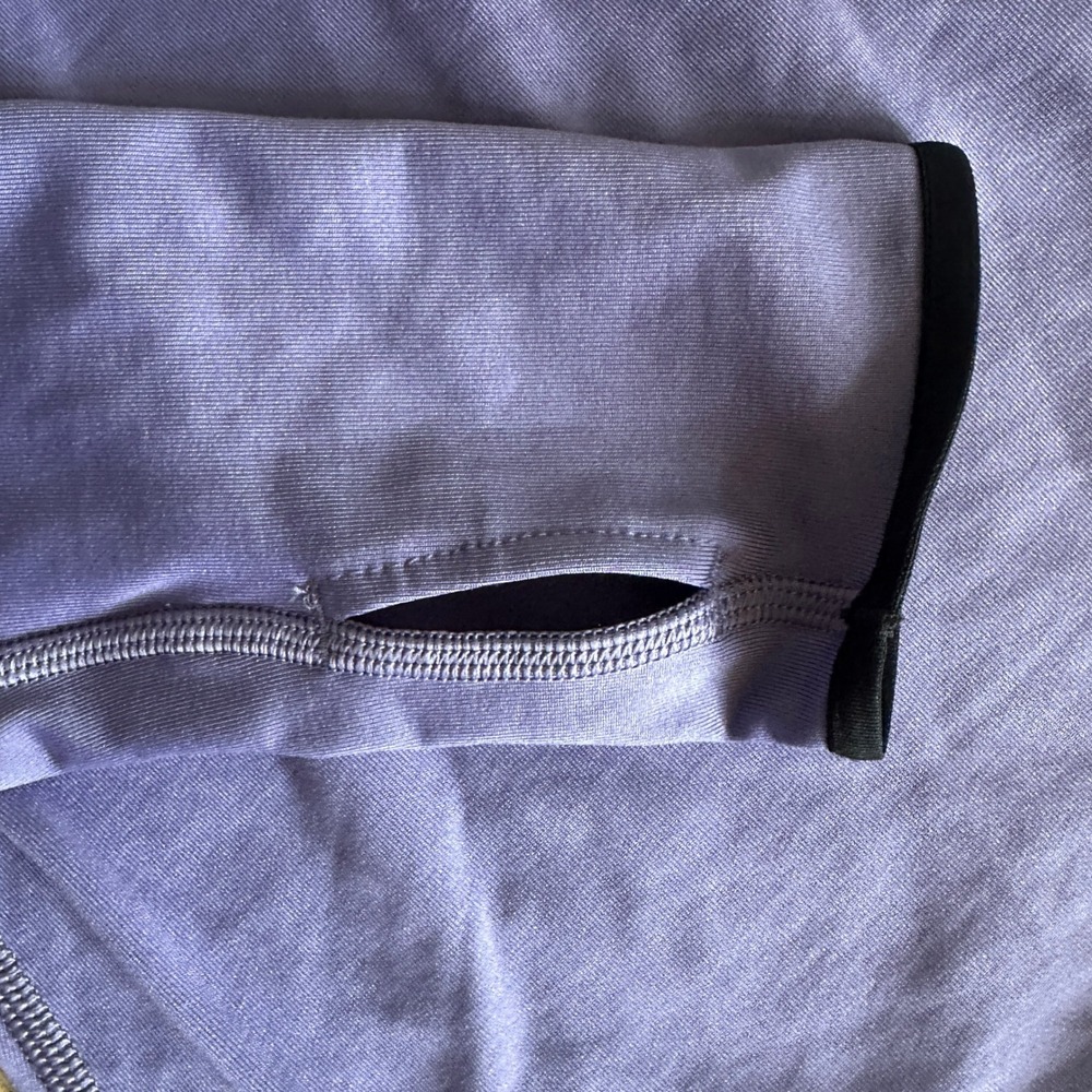 Nike Pro Dri-FIT Womens Purple Half Zip Pullover Training Top Thumbholes Size M - Picture 3 of 5